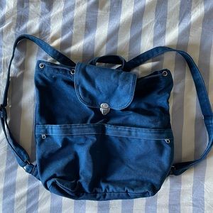 baggu indigo canvas backpack
